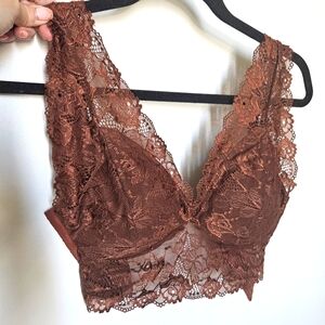 Tan Lace Lined Bralette